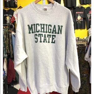 90’s “MICHIGAN STATE” Spell Out Logo Sweatshirt